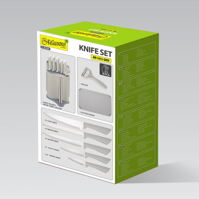 Kitchen cutting set MAESTRO MR-1413 Knife set (MMR-1413-GREY) Grey