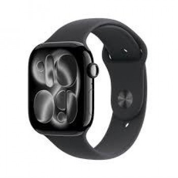 Apple Watch Series 11 GPS + Cellular 46mm Space Grey Aluminium Case with Black Sport Band - S/M