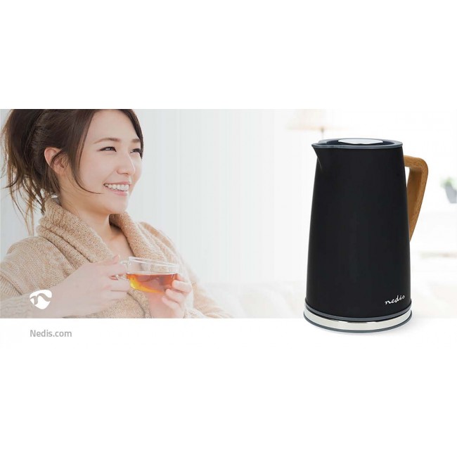 Nedis KAWK510EBK electric kettle 1.7 L 2200 W Black Nedis KAWK510EBK electric kettle 1.7 L 2200 W Black