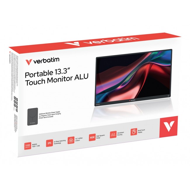 Verbatim Portable Touchscreen Monitor 13.3