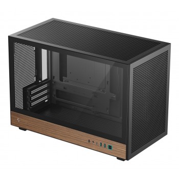 DeepCool CH260 WOOD Micro Tower Black, Wood