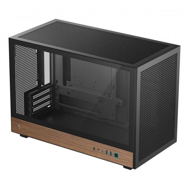 DeepCool CH260 WOOD Micro Tower Black, Wood