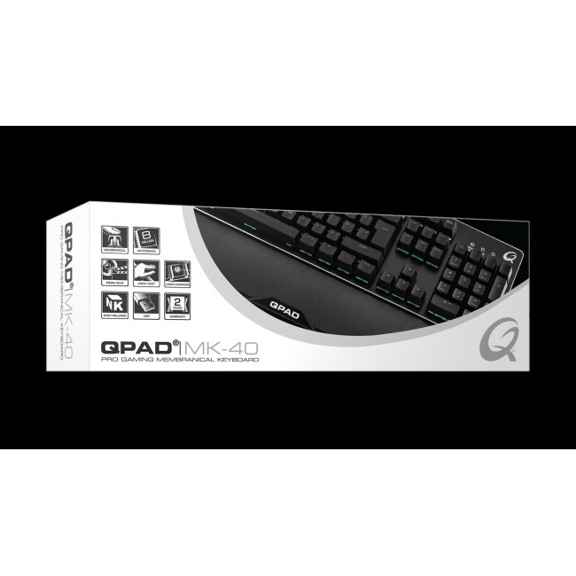 QPAD MK-40 keyboard Gaming USB QWERTZ German Black QPAD MK-40 keyboard Gaming USB QWERTZ German Black