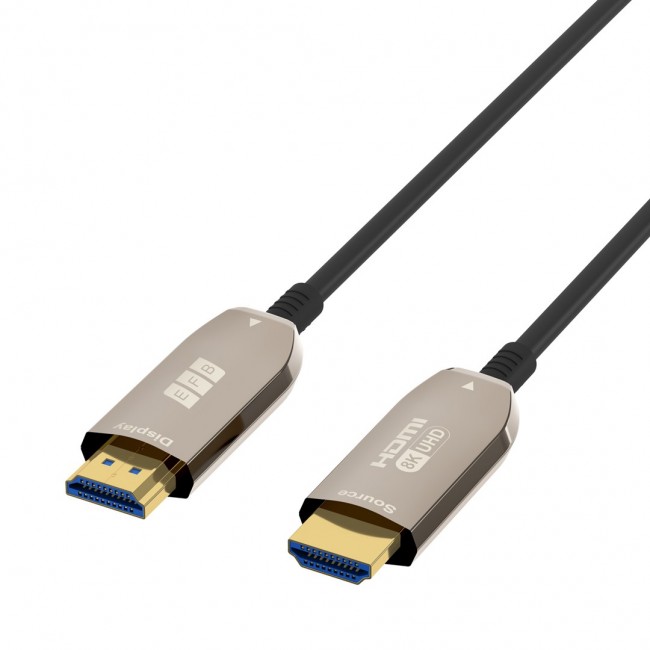 EFB Elektronik HDMI-21-00007 HDMI cable 20 m HDMI Type A (Standard) Black, Stainless steel