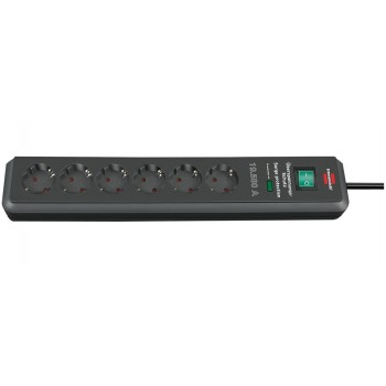 Brennenstuhl 1159540366 power extension 2 m 6 AC outlet(s) Black