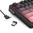 REDRAGON K728SP-RGB-PRO Antonium Pro keyboard USB + RF Wireless + Bluetooth Black, Pink