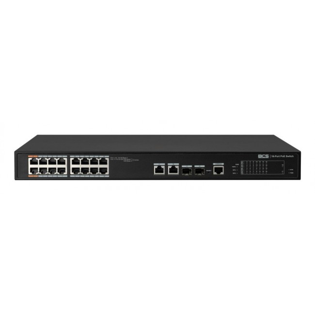 BCS BCS-L-SP1602G-2SFP-M(II) Managed Power over Ethernet (PoE) 1U Black