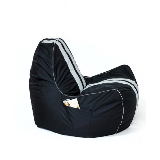 Sako bag pouffe Ferrari black and white XXL 140 x 100 cm