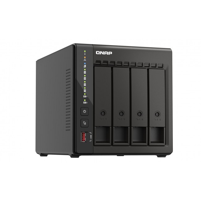 QNAP TS-453E NAS Tower Intel Celeron J6412 8 GB 0 TB QNAP QTS Black QNAP TS-453E NAS Tower Intel Celeron J6412 8 GB 0 TB QNAP QTS Black
