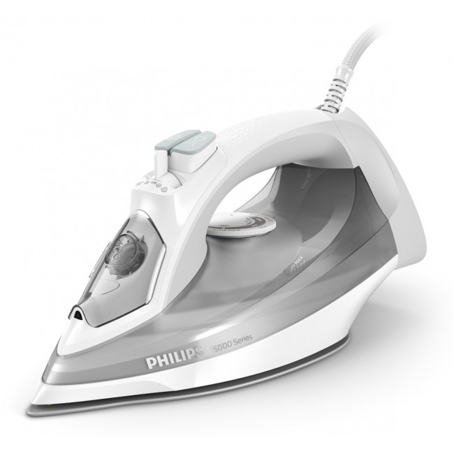Philips 5000 series DST5010/10 iron Steam iron SteamGlide Plus soleplate 2400 W Grey, White Philips 5000 series DST5010/10 iron Steam iron SteamGlide Plus soleplate 2400 W Grey, White