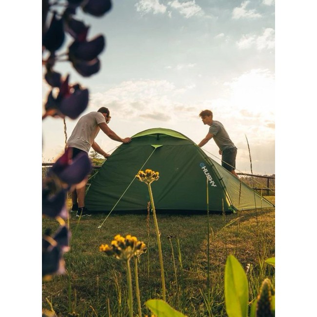 Husky BIZAM 2 PLUS two-person trekking tent, 145 290 120 cm, 3.6 kg, green