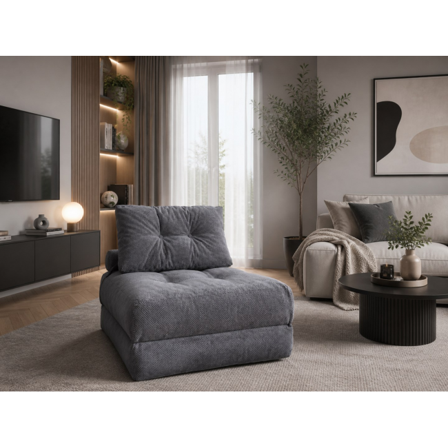 WOBA pouffe-mattress, dark grey WOBA pouffe-mattress, dark grey