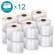 DYMO Authentic LabelWriter Multi-Purpose Labels | 32mm x 57mm | 12 Rolls of 1,000 Easy-Peel Labels (12,000 Count) | Self-Adhesive | for LabelWriter Label Makers