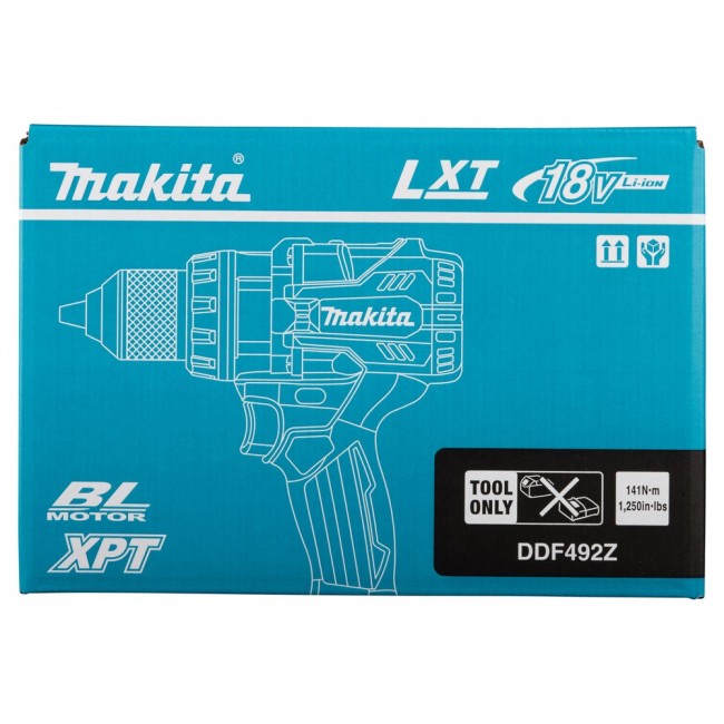 Makita DDF492Z drill 2100 RPM Keyless 2.6 kg Blue, Black Makita DDF492Z drill 2100 RPM Keyless 2.6 kg Blue, Black