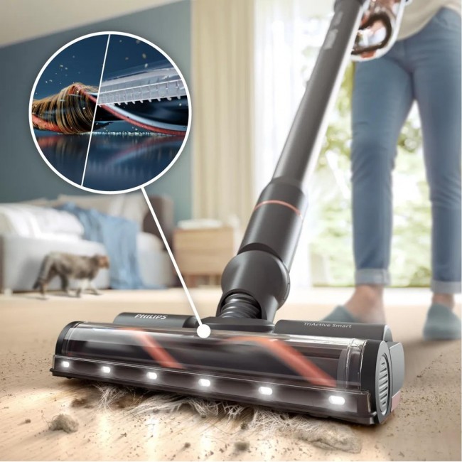 Philips XC7163/01 stick vacuum/electric broom 2-in-1 stick vacuum Battery Dry&wet Bagless 0.6 L Blue