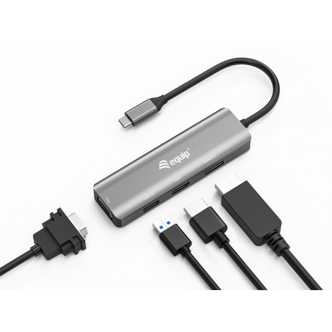 Equip USB-C to HDMI/DisplayPort/VGA /USB Adapter Equip USB-C to HDMI/DisplayPort/VGA /USB Adapter