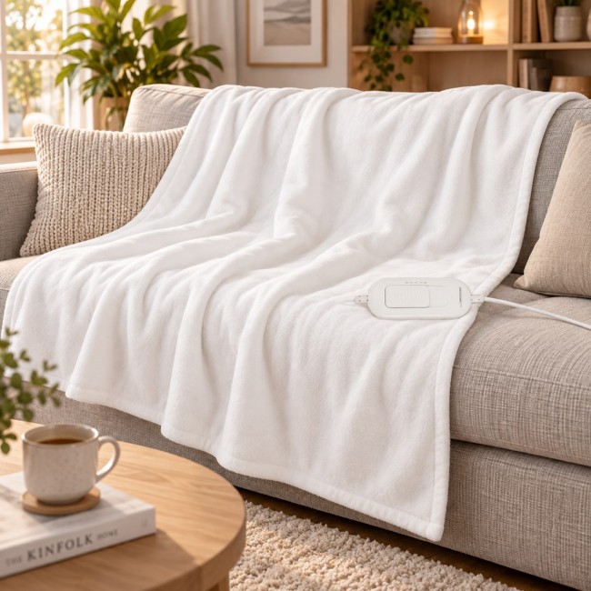 Esperanza EHB002 electric blanket 60 W White Fleece,Polyester