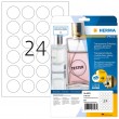 HERMA Labels transparent crystal-clear A4 40 mm round transparent clear film glossy 600 pcs.
