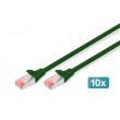 Digitus CAT 6 S/FTP patch cable, 10 pieces Digitus CAT 6 S/FTP patch cable, 10 pieces
