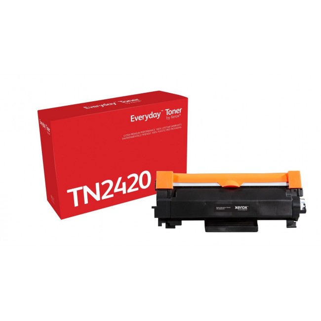 Everyday Mono Toner by Xerox compatible with Brother TN2420, High capacity