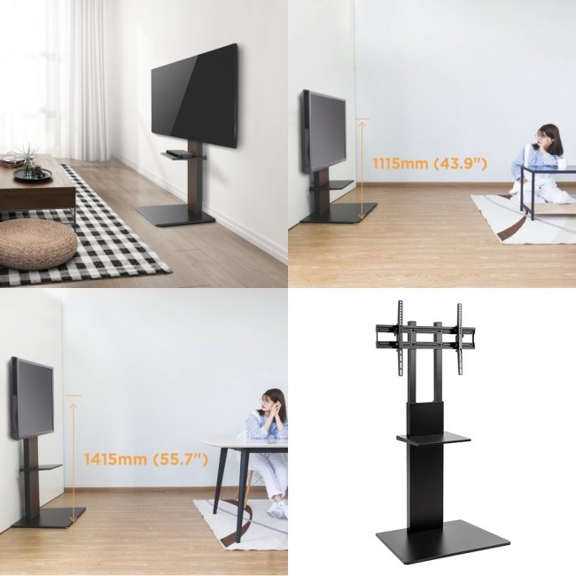 Maclean MC-865 Professional Modern TV Floor Stand with a Shelf for 37 Maclean MC-865 Professional Modern TV Floor Stand with a Shelf for 37