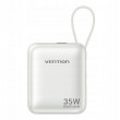 Vention 10000mAh 35W - power bank with USB-C cable (beige)