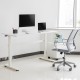 Manual height adjustable desk Ergo Office, max 40 kg, max height 117cm, with a top for standing and sitting work, ER-401 W