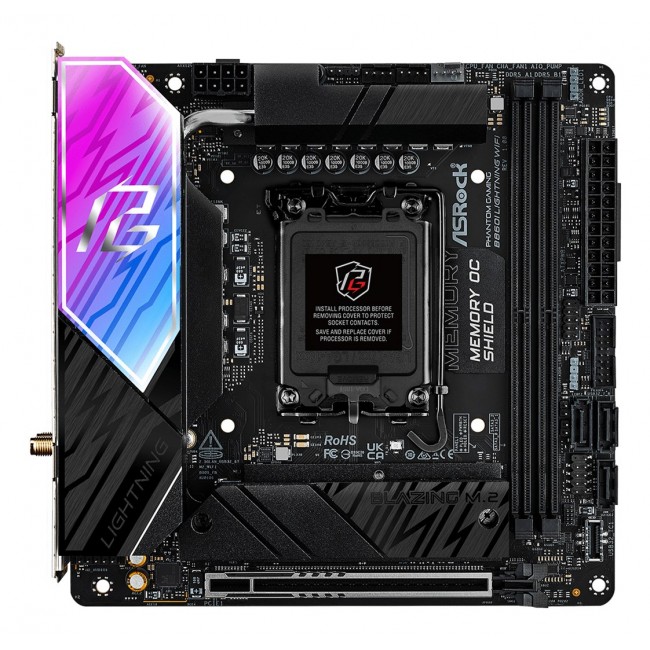 Asrock B860I Lightning WiFi Intel B860 LGA 1851 (Socket V1) mini ITX