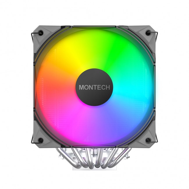 Montech NX600 ARGB Processor Air cooler 12 cm Black 1 pc(s) Montech NX600 ARGB Processor Air cooler 12 cm Black 1 pc(s)