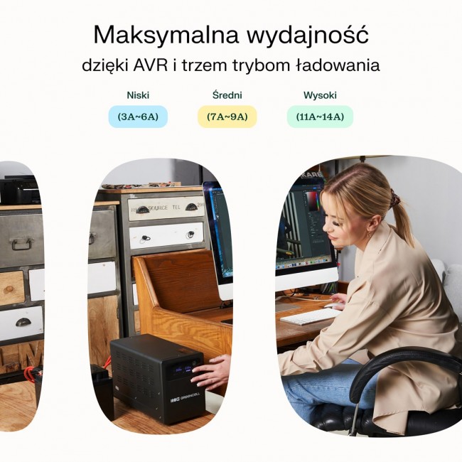 UPS PowerCore 800VA 500W AVR 12VDC LCD