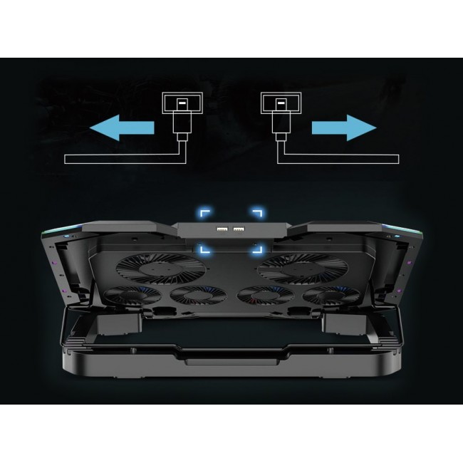 Conceptronic THYIA ERGO 6-Fan Gaming Laptop Cooling Stand Conceptronic THYIA ERGO 6-Fan Gaming Laptop Cooling Stand