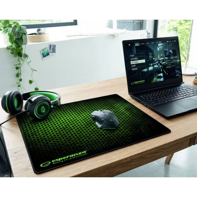 Esperanza EA146G Black,Green Gaming mouse pad