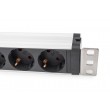 Digitus Socket strip with aluminum profile and switch, surge protection, integrated line filter, 5-way safety sockets, 2 m cable safety plug Digitus Socket strip with aluminum profile and switch, surge protection, integrated line filter, 5-way safety sockets, 2 m cable safety plug