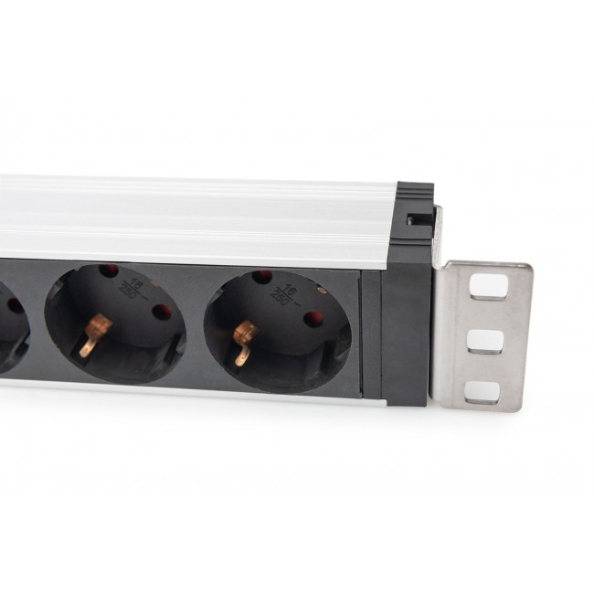 Digitus Socket strip with aluminum profile and switch, surge protection, integrated line filter, 5-way safety sockets, 2 m cable safety plug Digitus Socket strip with aluminum profile and switch, surge protection, integrated line filter, 5-way safety sockets, 2 m cable safety plug