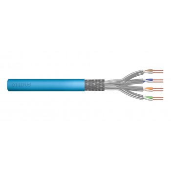 Installation cable DIGITUS cat.6A, S/FTP, Eca, AWG23/1, LSOH, 50m, blue, foiled