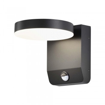 Projector Fa ade Luminaire V-TAC 17W LED Motion Sensor Round Black IP65 VT-11020S-RD-B 4000K 2480lm