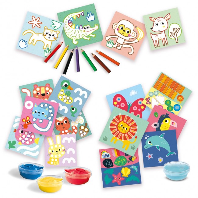 SES Creative My First - 3 in 1 Fingerpainting, colouring and sticking shapes SES Creative My First - 3 in 1 Fingerpainting, colouring and sticking shapes