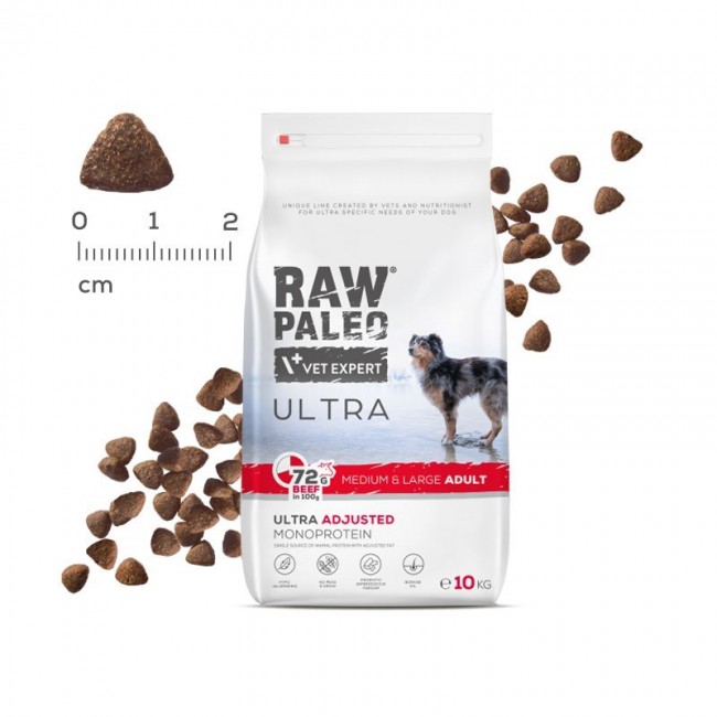RAW PALEO Ultra Medium&Large Adult Beef - dry dog food - 10 kg RAW PALEO Ultra Medium&Large Adult Beef - dry dog food - 10 kg