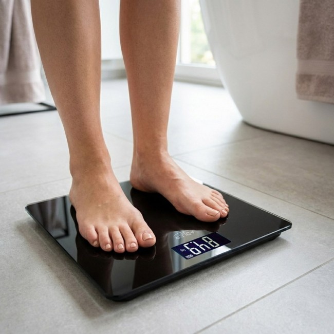 Bathroom scale ADLER AD 8194b rechargeable USB-C Black