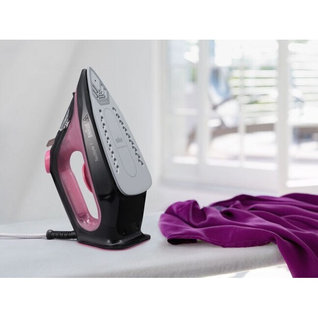 Braun TexStyle 1 Dry & Steam iron Ceramic soleplate 2000 W Black, Purple