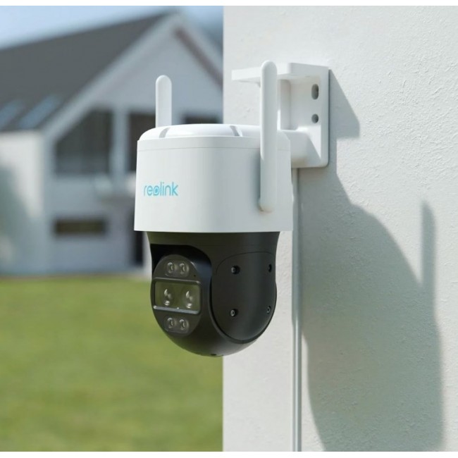 Reolink TrackMix Series W760 - 4K Outdoor Camera, Dual View, Auto-Zoom Tracking, 2.4/5Ghz Wi-Fi, Color Night Vision
