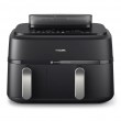 Philips 5000 series NA551/00 fryer Double 9 L Stand-alone 2750 W Hot air fryer Black, Silver