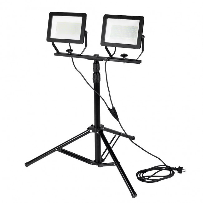 Double spotlight 2x100W SMD LED 2 x 8500lm on tripod 1.8m Double spotlight 2x100W SMD LED 2 x 8500lm on tripod 1.8m