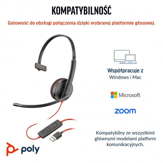 Poly Blackwire 3210 - headset