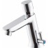 Timed washbasin mixer with temperature control - without closing the drain