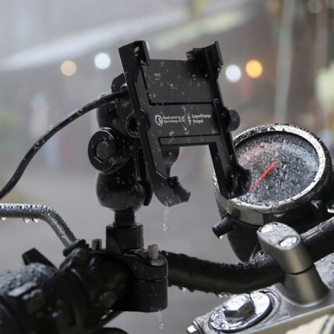 MOTORBIKE PHONE HOLDER FREEDCONN MC10N, QC 3.0 MOTORBIKE PHONE HOLDER FREEDCONN MC10N, QC 3.0
