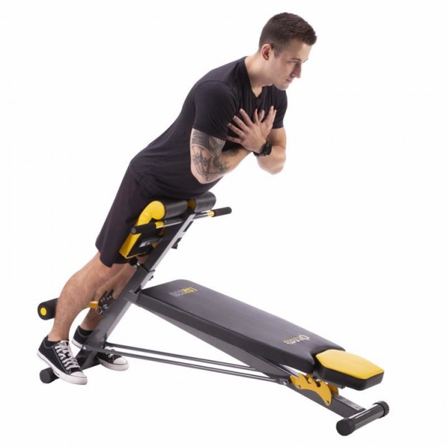 HMS Fitness LSR8311 Flat weight training bench Adjustable seat Home Black, Yellow HMS Fitness LSR8311 Flat weight training bench Adjustable seat Home Black, Yellow