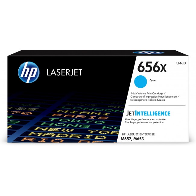 HP 656X High Yield Cyan Original LaserJet Toner Cartridge HP 656X High Yield Cyan Original LaserJet Toner Cartridge
