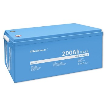 Qoltec LiFePO4 Battery 25.6V 200Ah BMS