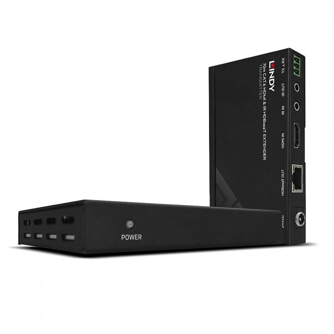 Lindy 70m Cat.6 HDMI 4K30, IR and RS-232 HDBaseT Extender with PoC Lindy 70m Cat.6 HDMI 4K30, IR and RS-232 HDBaseT Extender with PoC